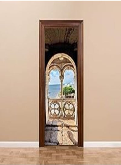 Buy Creative 3D Sea View Pattern Door Stickers in Egypt