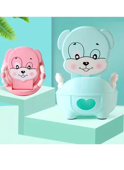 Buy Toddler Potty Training Toilet Seat - Comfortable Toddler Toilet Seat - Easy To Clean Removable Bowl - Non-Slip Kids Potty Chair - Toddler Potty Seat For Boys & Girls Green in Saudi Arabia