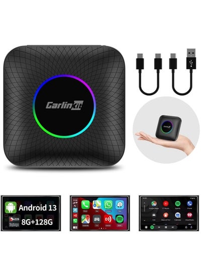 Buy CarPlay Android 13 Ai Box Ultra Series Most Powerful Multimedia Adapter with 8GB RAM 128GB Qualcomm 6125, Built-in CarPlay Android Auto Google Play Store Only Fit for Wired CarPlay Cars in UAE