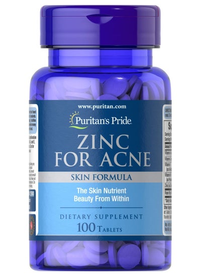 Buy Puritan's Pride Zinc for Acne 100 Tablets in UAE