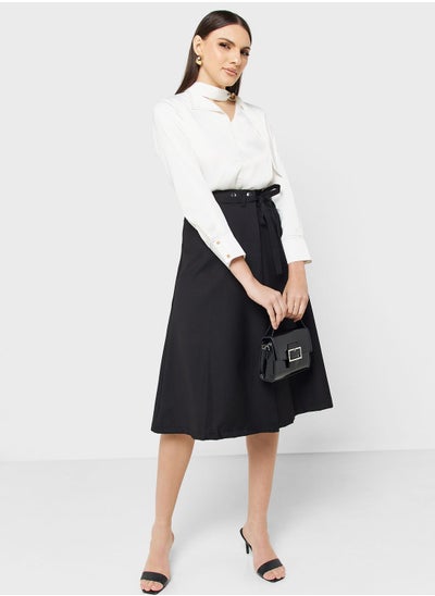 Buy Overlap Belted Skirt in Saudi Arabia