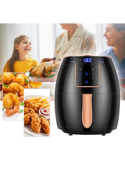 Buy Air Fryer 5.5L Household Large Capacity 1300W Big Firepower Timing Touch Screen LCD Electric Air Fryer with Bakeware in UAE