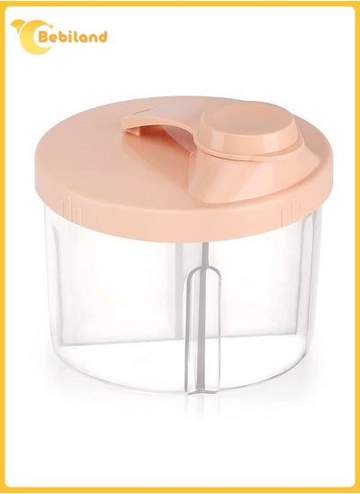 Buy Non-Spill Baby Food Container, Rotating Four-Compartment Formula and Snack Dispenser for Travel Outdoor, Pink in Saudi Arabia