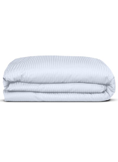 Buy Luxury King Size Quilted Down Stripe Duvet Insert Cotton White  240x260cm in UAE