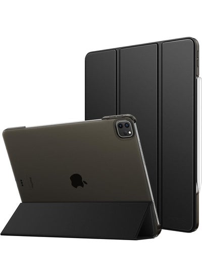 اشتري Sleek Black Hard Case for iPad Air 13-Inch M2 (2024) & iPad Pro 12.9-Inch (6th/5th Gen) – Frosted PC Back with Touch ID & Pencil Compatibility في الامارات