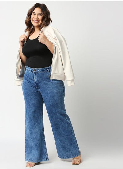 Buy Plus High Rise Wide Leg Jeans in Saudi Arabia