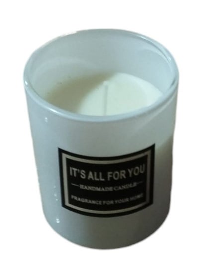 Buy 1 Piece of Scented Candle with Distinctive Scents in a Marble Bowl, for Relaxation, Home Decor and Romantic Evenings (White Color) in Egypt