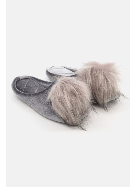 Buy Women Slip On Slippers, Grey in UAE