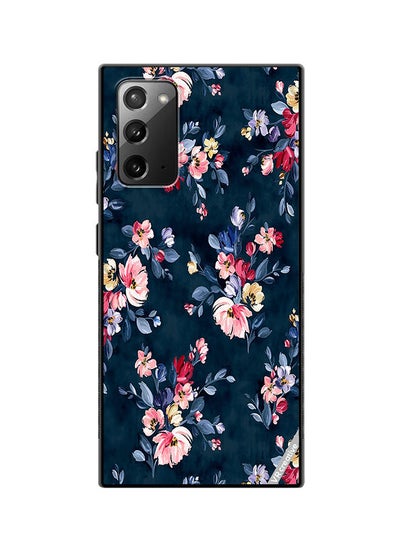 Buy Protective Case Cover For Samsung Galaxy Note20 5G A Navy Floral Print With Brightly Coloured Pink And Yellow Flowers On It Design Multicolour in UAE