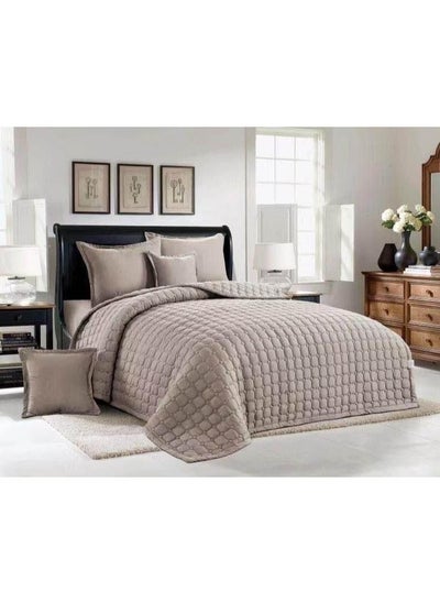 Buy Two-piece comforter set, compressed bedspread, consisting of 6 pieces, polyester comforter, size 230 x 250 cm in Saudi Arabia