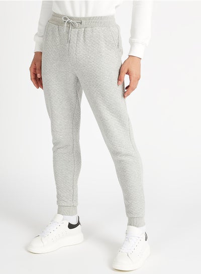 Buy Quilted Flexi Waist Joggers with Drawstring Closure in Egypt