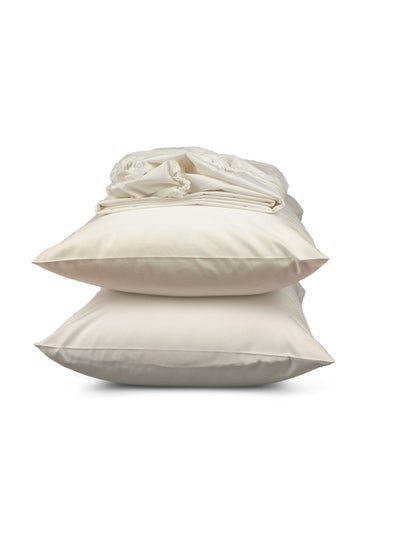 Buy Fitted Sheet Set Off White 200x200 in Egypt