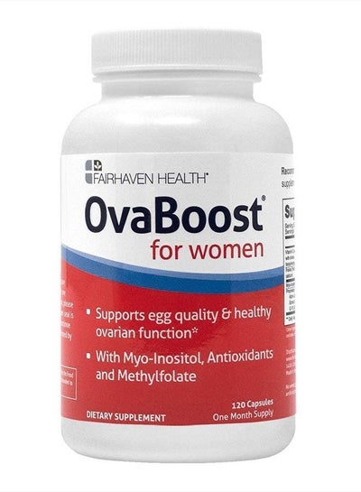 اشتري OvaBoost for Women - Female Fertility Supplement, for Ovulation and Egg Quality, Includes Myo-Inositol, Folate, CoQ10, and Vitamins - 1 Month Supply في الامارات