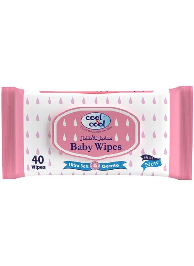 Buy Baby Wipes Ultra Soft & Gentle 40 Piece in Saudi Arabia