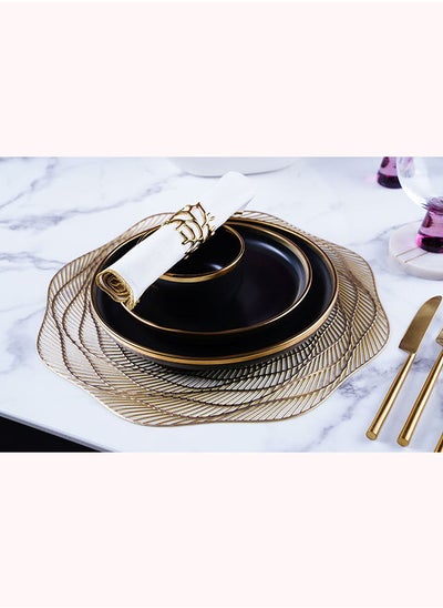 Buy Nilar S/4 Placemat Gold D38cm in UAE