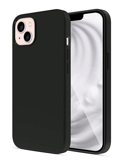 Buy Silicone Case with Microfiber Lining For Apple iPhone 14 (Black, 6.1in) in Egypt
