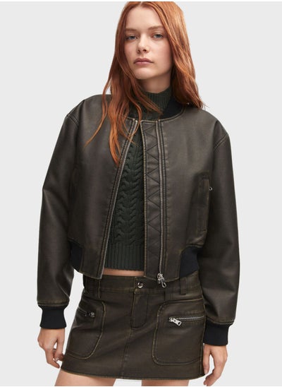 Buy PU Bomber Jacket in UAE