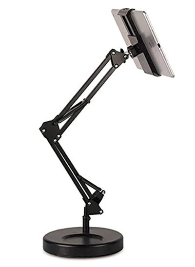 Buy TechnoMounts Flexible Tablet Stand 360 Degree Mobile Holder Adjustable Height Rotation Bracket 4" -11" in UAE