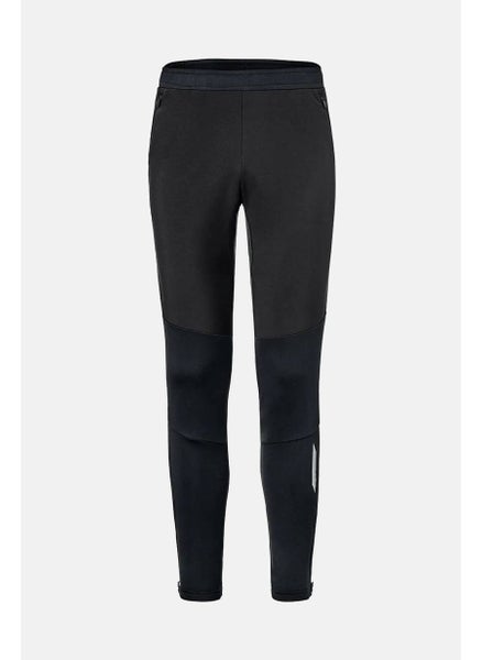 Buy Men Sportswear Fit Wind Protection Tights, Black in UAE