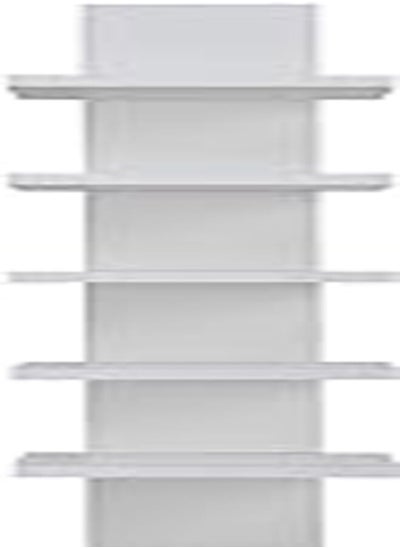 Buy Danya b 5 tier wall shelf unit narrow smooth laminate finish - vertical column shelf floating storage home decor organizer tall tower design utility shelf bedroom living room 5.1" x 6" x 30" (white) in Egypt