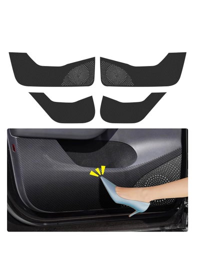 Buy Car Door Anti Kick Pad for Tesla Model Y 2020 2021 2022 2023 2024, Door Protector Mat Anti-Dirty Anti-Collision Carbon Fibre Style Leather Stickers Interior Accessories (Set of 4) (Model-Y) in UAE