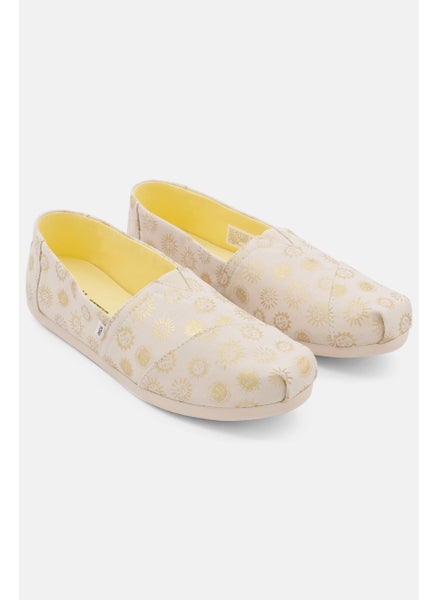 Buy Women Slip On Casual Shoes, Beige/Gold in UAE