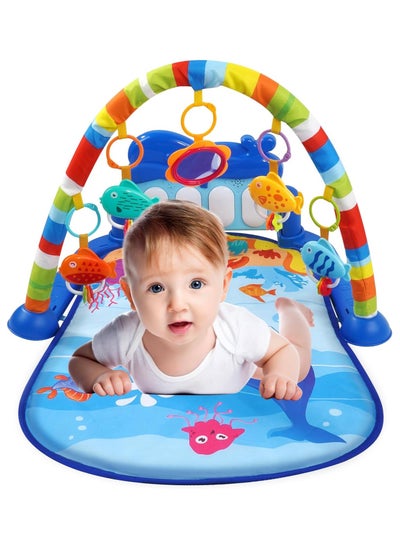 Buy Baby Play Mat Baby Gym, Baby Play Mats Floor with Play Piano Music and Lights Boy & Girl Gifts for Baby Toys 0-3 6 9 12 Months in Saudi Arabia