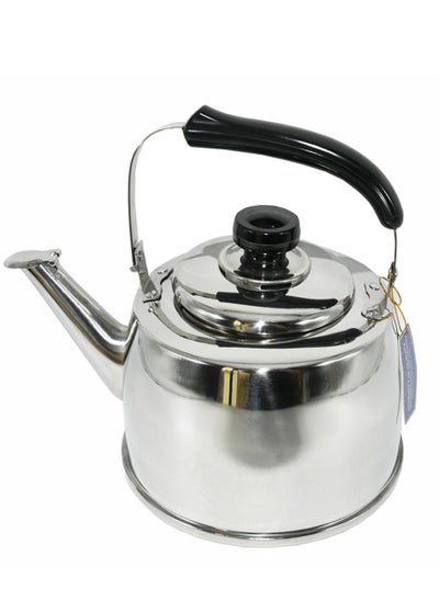 Buy 4L Stainless Steel Teapot with Black Handle in Saudi Arabia