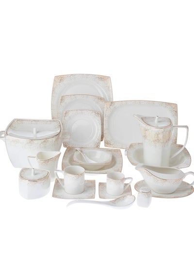 Buy Dinner set 77 pieces of luxurious porcelain, number 6 people in Saudi Arabia