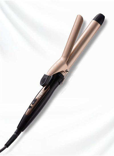 Buy Hair Curler 25mm Gold With LCD Display, Adjustable Temperature, Harmless and Durable, Quick Home Hairstyle in Saudi Arabia