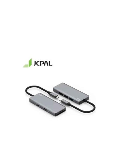 Buy JCPAL USB-C 7 Port Hub 1HDMI+3USB+1PD USB-C+1SD+1microSD in Egypt