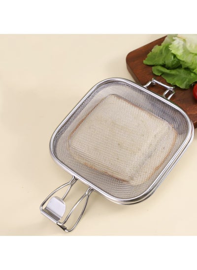 اشتري SYOSI Sandwich Cage, Sandwich Grill for Oven Stainless Steel Sandwich Clip Sandwich Maker Bread Rack Stainless Steel Toaster Accessory في الامارات