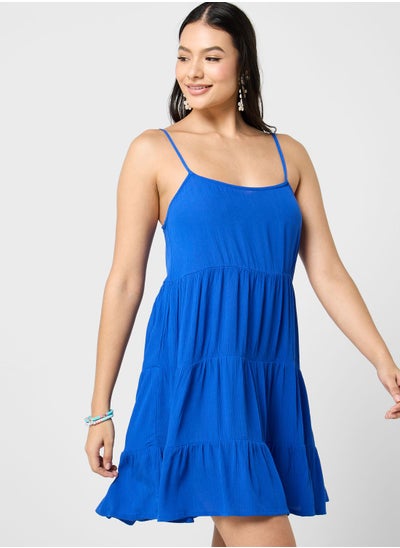 Buy Strappy Tiered Beach Dress in UAE