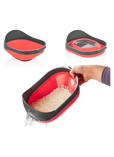 Buy Collapsible Colander  Silicone Food Strainer Multicolor in Egypt