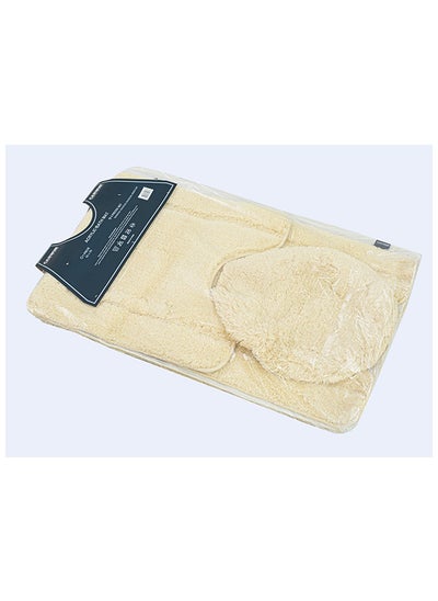 Buy Acrylic Bath Mat 4Pc Ivory in UAE