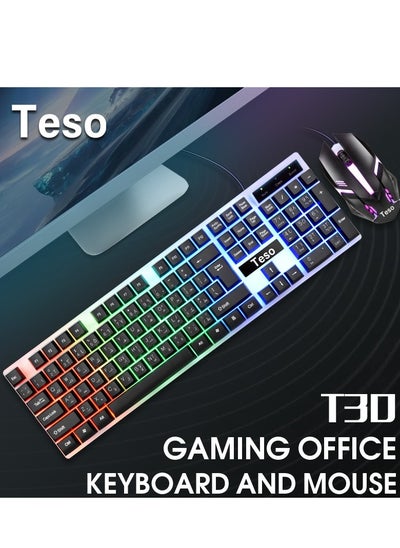 Buy Black gaming mouse and keyboard 30 TESO-T in Saudi Arabia