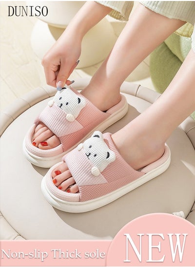 Buy Slippers for Women Memory Foam House Bedroom Slippers with Thick Sole Non-Slip Soft Slippers Open Toe Women's Bath Slipper House Sandals for Indoor & Outdoor in UAE