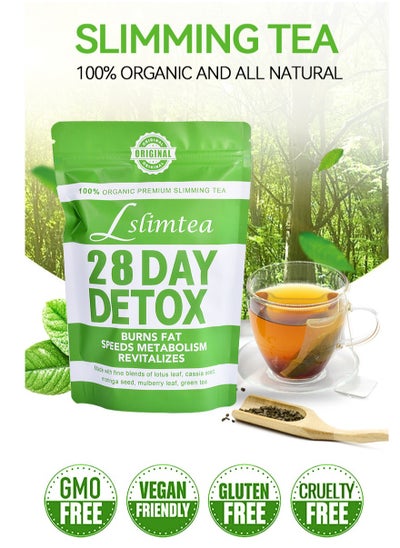 Buy 28-Day Organic Weight Loss Tea: Promotes Fat Digestion and Absorption, Aids Bowel Movement, Supports Stomach Health, Helps Digestion, Reduces Accumulation of Abdominal Fat in Saudi Arabia