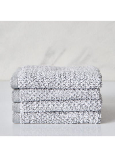 Buy Antarctic Pebble 4-Piece Fingertip Towel Set 33x33cm. in Saudi Arabia