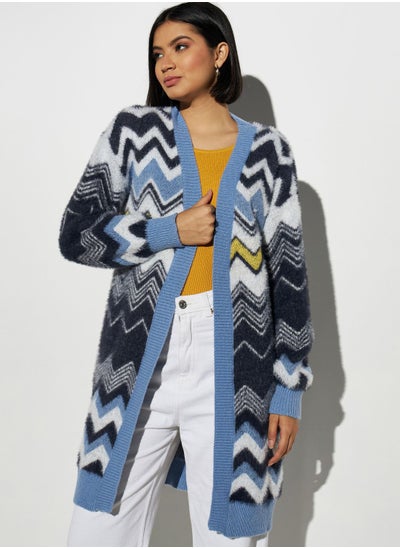 اشتري Printed Knitted Cardigan في السعودية