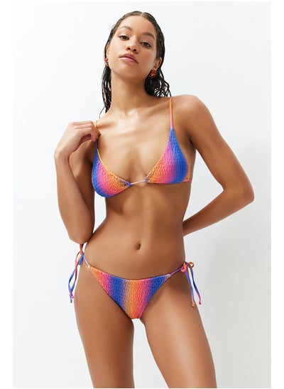 Buy Gradient Patterned Triangle Gimped Brazilian Bikini Set TBESS24BT00135 in Egypt