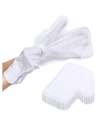 اشتري Microfiber Dusting Cloths Gloves, Dust Wipes, Feather Dusters, Grabs and Locks in Dust, Pet Hair Cleaning Possible Dual-Sided Disposable Dusting Gloves (40 Pieces) في الامارات