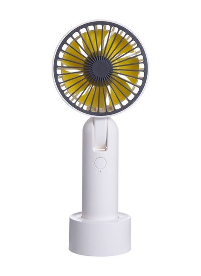 اشتري 3-Speeds Mini Handheld Portable Fan with Base White GXZ-F828 في الامارات