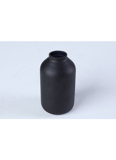 Buy Modern Bodiour Vase 12x7cm Matt Black in UAE