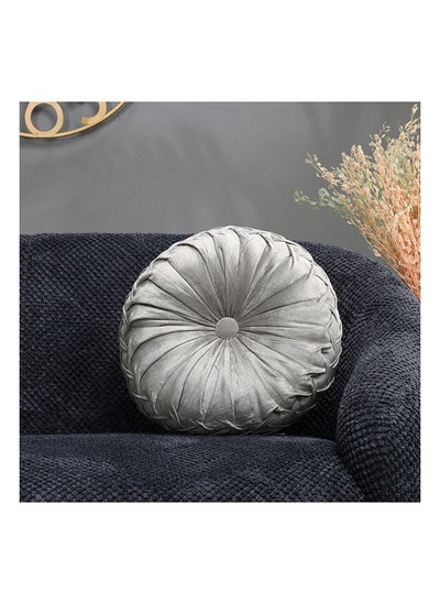 اشتري Ambrosia Smocked Round Cushion, Silver - 40 cm في الامارات