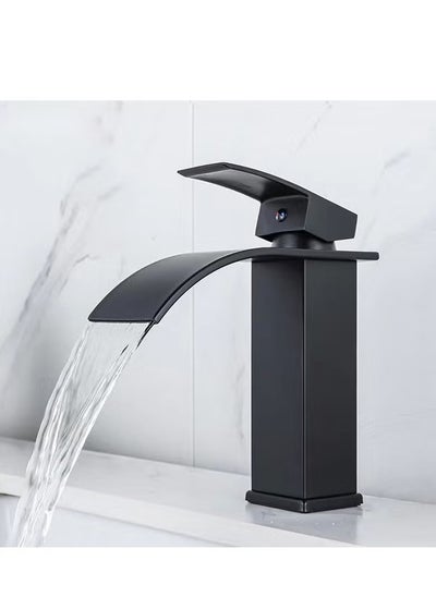 Buy Bathroom Basin Faucet Waterfall Deck Mounted Cold and Hot Water Mixer Basin Faucet Bathroom Sink Deck Faucet in Saudi Arabia