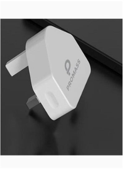 Buy Original Wall Charger Supports Fast Charging USB Port 10W With 1 Meter Lightning Cable For IPhone Devices From Promas, White Color in Saudi Arabia