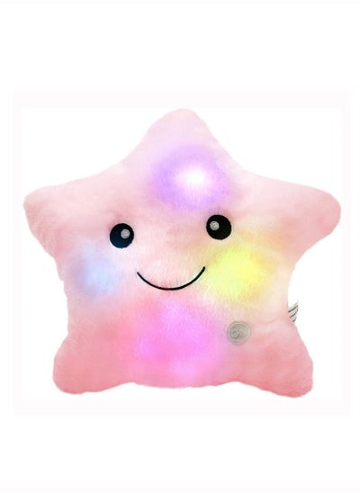 Buy Luminous LED Plush Star Cushion Pink 37x39cm in UAE