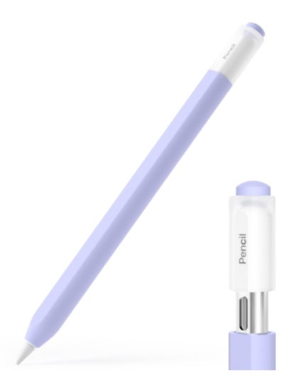 اشتري لقلم أبل (USB-C) غطاء حماية شفاف جيلي ستايلس (أرجواني) في الامارات