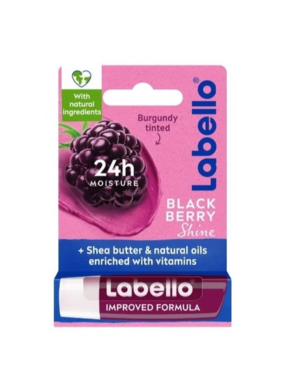 Buy Labello 24 Hours Melt In Lip Care Moisturizer Blackberry Shine 4.8 G in Saudi Arabia